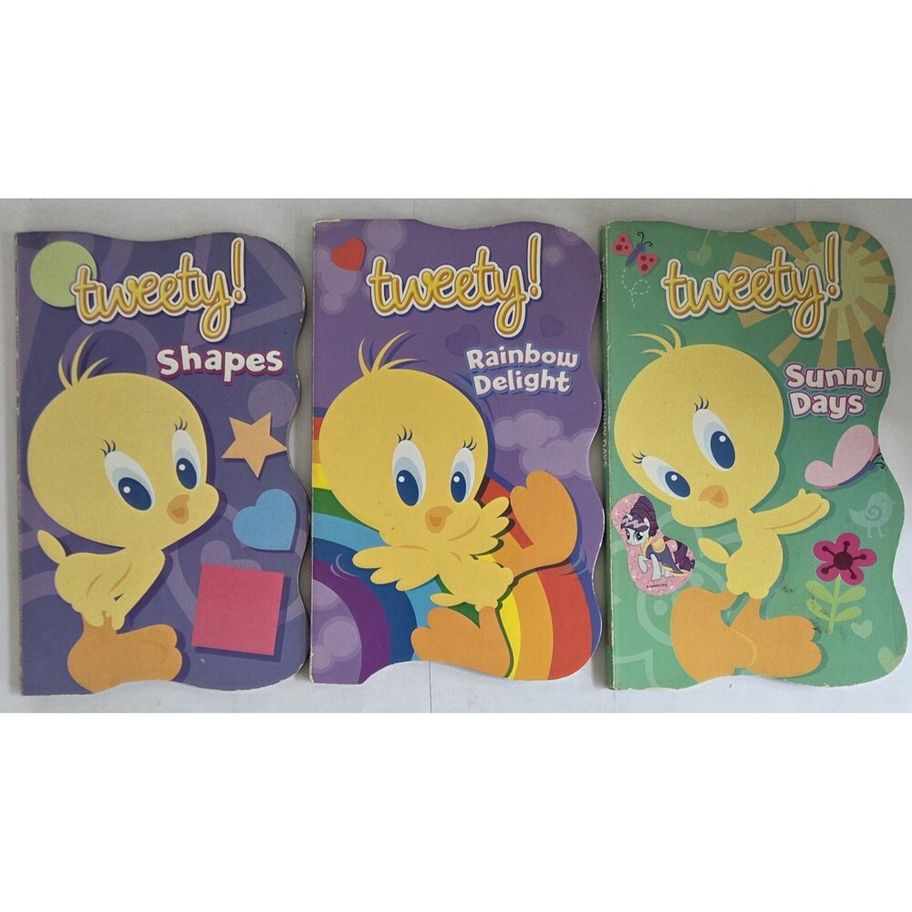 Tweety Board Book Lot 3 Shaped Books Shapes Sunny‎ Days Rainbow Delight